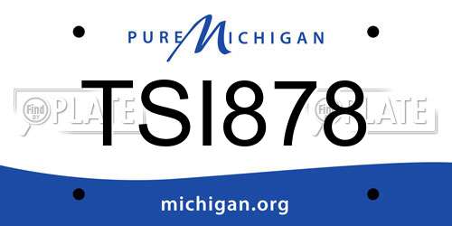 TSI878 Michigan License Plate