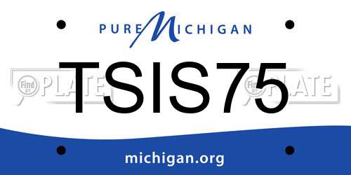 TSIS75 Michigan License Plate