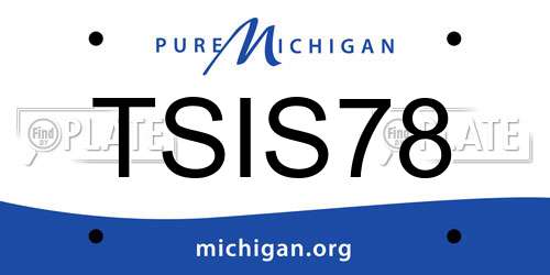 TSIS78 Michigan License Plate