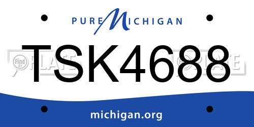 TSK4688 Michigan License Plate