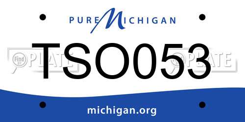 TSO053 Michigan License Plate