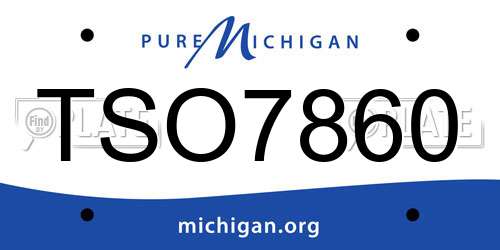 TSO7860 Michigan License Plate