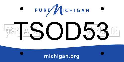 TSOD53 Michigan License Plate