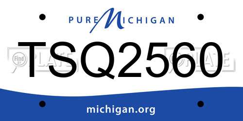 TSQ2560 Michigan License Plate