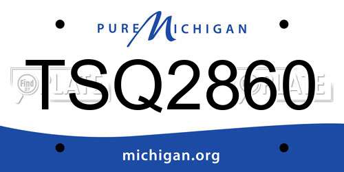 TSQ2860 Michigan License Plate