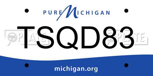 TSQD83 Michigan License Plate