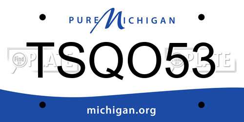 TSQO53 Michigan License Plate