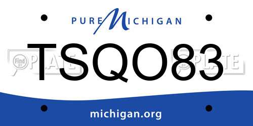 TSQO83 Michigan License Plate