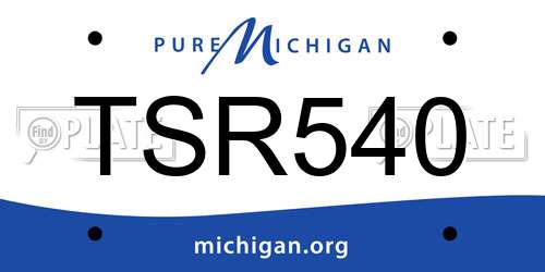 TSR540 Michigan License Plate