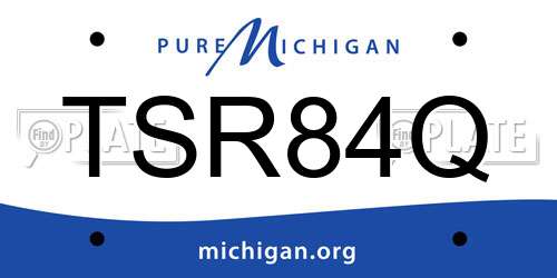TSR84Q Michigan License Plate
