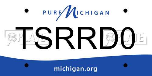 TSRRD0 Michigan License Plate