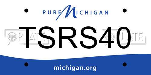 TSRS40 Michigan License Plate