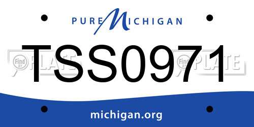 TSS0971 Michigan License Plate
