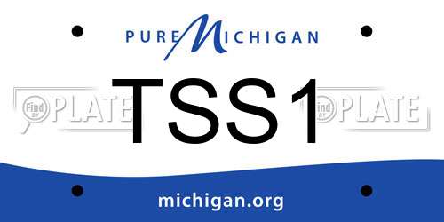 TSS1 Michigan License Plate
