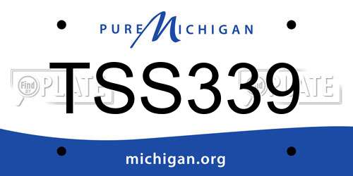 TSS339 Michigan License Plate