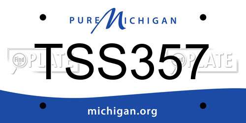 TSS357 Michigan License Plate