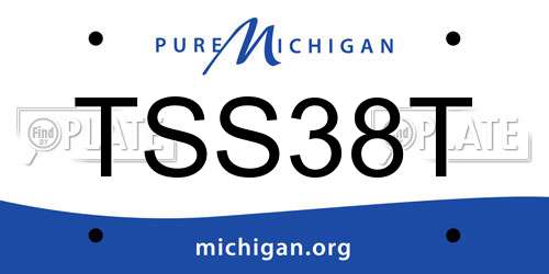 TSS38T Michigan License Plate
