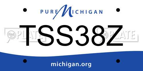 TSS38Z Michigan License Plate