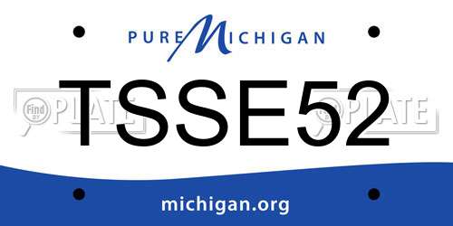 TSSE52 Michigan License Plate
