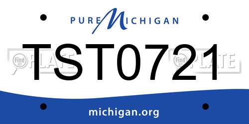 TST0721 Michigan License Plate
