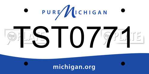 TST0771 Michigan License Plate
