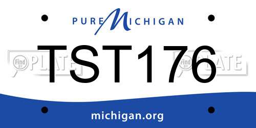 TST176 Michigan License Plate