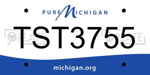 TST3755 Michigan License Plate