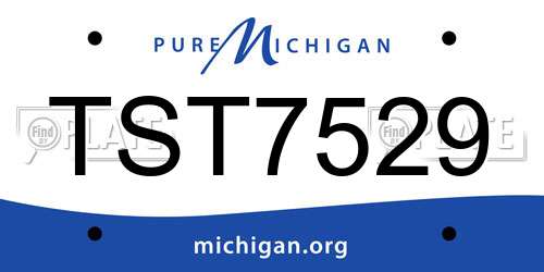 TST7529 Michigan License Plate
