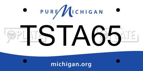 TSTA65 Michigan License Plate