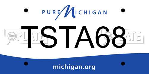TSTA68 Michigan License Plate