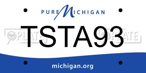 TSTA93 Michigan License Plate