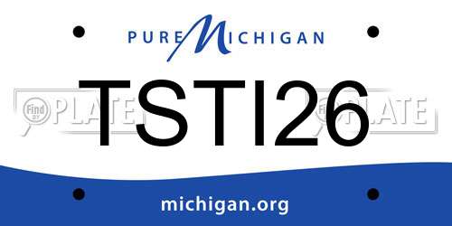 TSTI26 Michigan License Plate