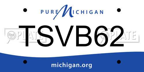 TSVB62 Michigan License Plate