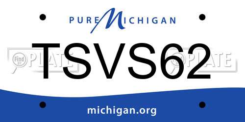 TSVS62 Michigan License Plate