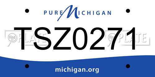 TSZ0271 Michigan License Plate