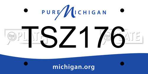 TSZ176 Michigan License Plate