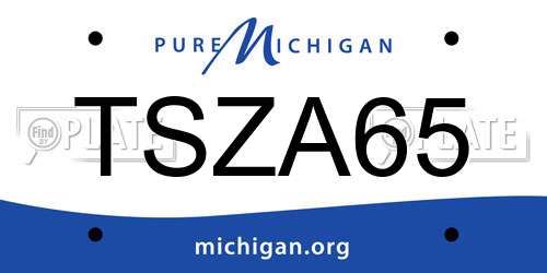 TSZA65 Michigan License Plate