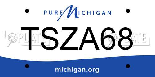 TSZA68 Michigan License Plate