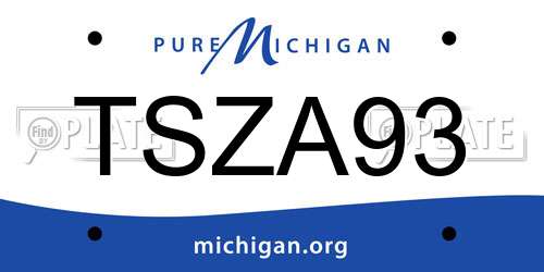 TSZA93 Michigan License Plate