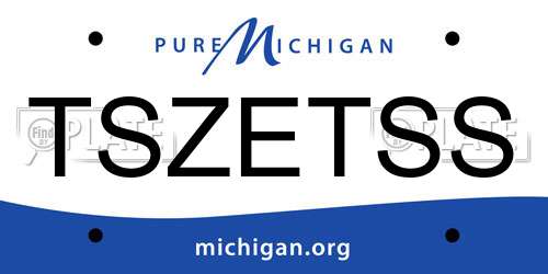 TSZETSS Michigan License Plate