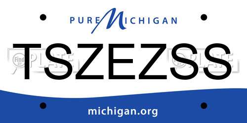TSZEZSS Michigan License Plate