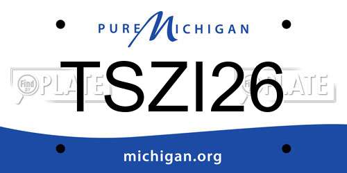 TSZI26 Michigan License Plate