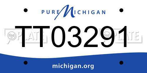 TT03291 Michigan License Plate