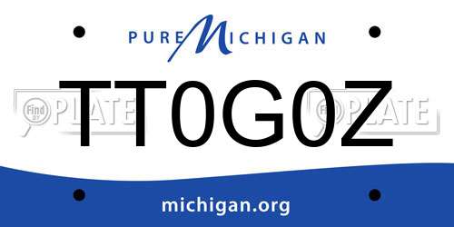 TT0G0Z Michigan License Plate