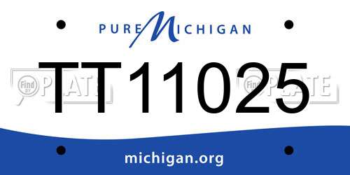 TT11025 Michigan License Plate