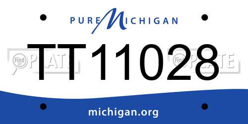 TT11028 Michigan License Plate