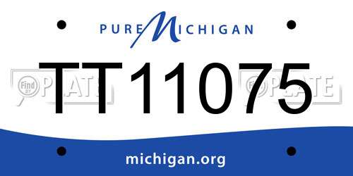 TT11075 Michigan License Plate