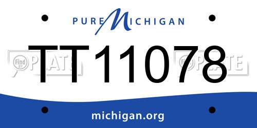 TT11078 Michigan License Plate