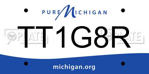 TT1G8R Michigan License Plate