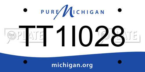 TT1I028 Michigan License Plate